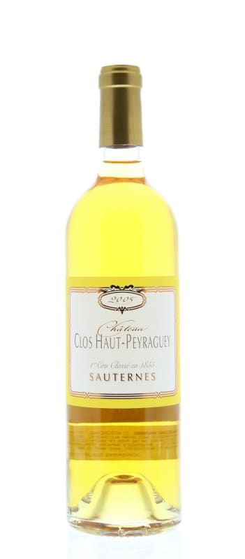 Chateau Clos Haut Peyraguey 2005 Front Bottle Shot