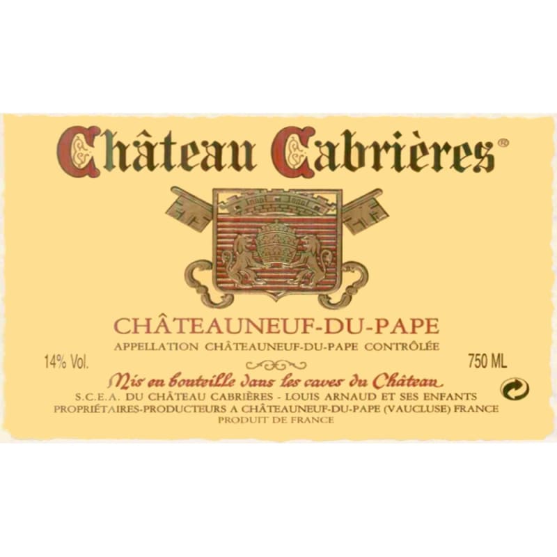 Chateau Cabrieres Chateauneuf-du-Pape 2007 Front Label