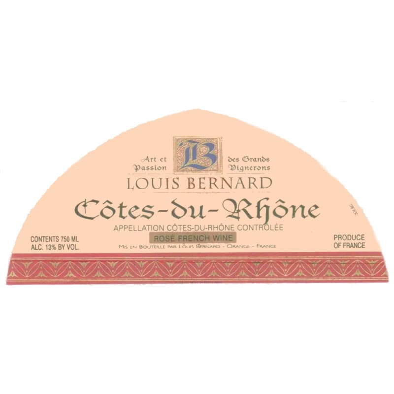 Louis Bernard Cotes du Rhone Rose 2007 Front Label
