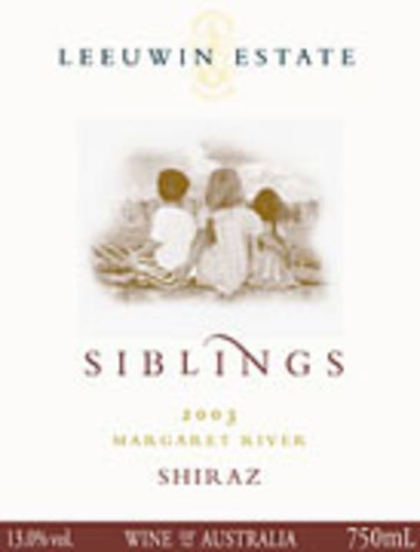 Leeuwin Estate Siblings Shiraz 2003 Front Label