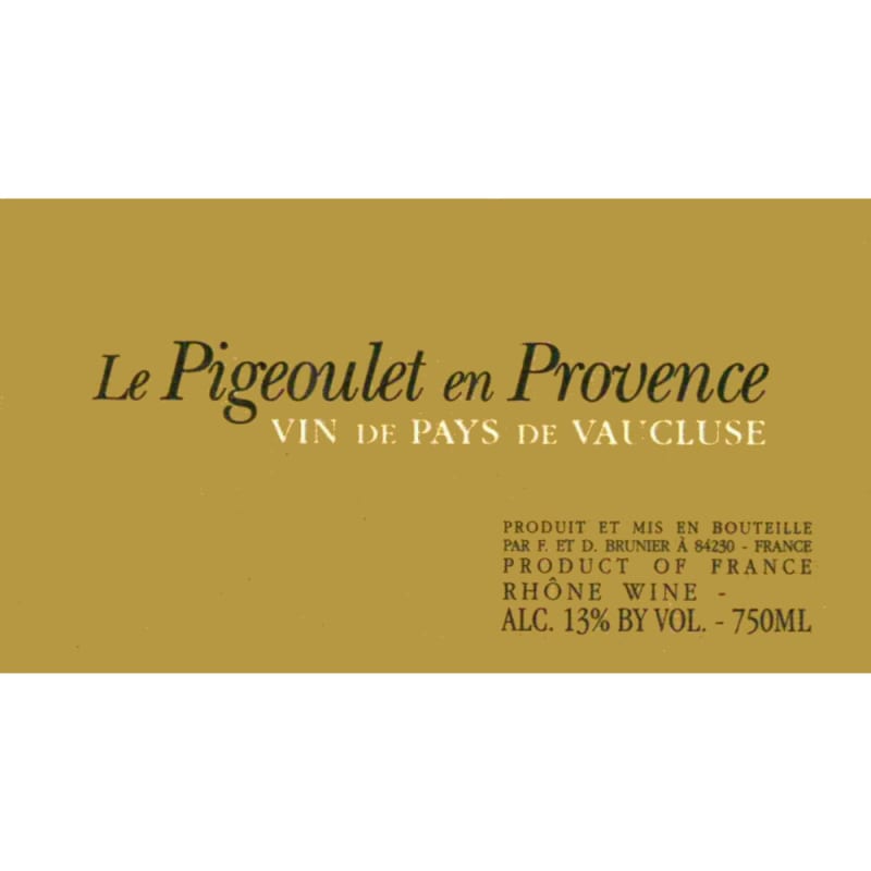 Vignobles Brunier Le Pigeoulet Rouge 2007 Front Label