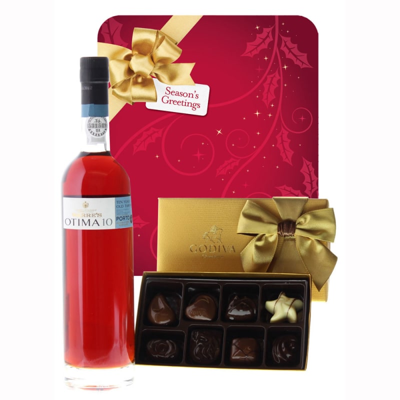 HolidayNB Warres Otima Port & 8-Piece Godiva Chocolates Gift Product Image