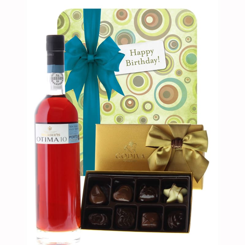 Birthday Warres Otima Port & 8Piece Godiva Chocolates Gift Product Image