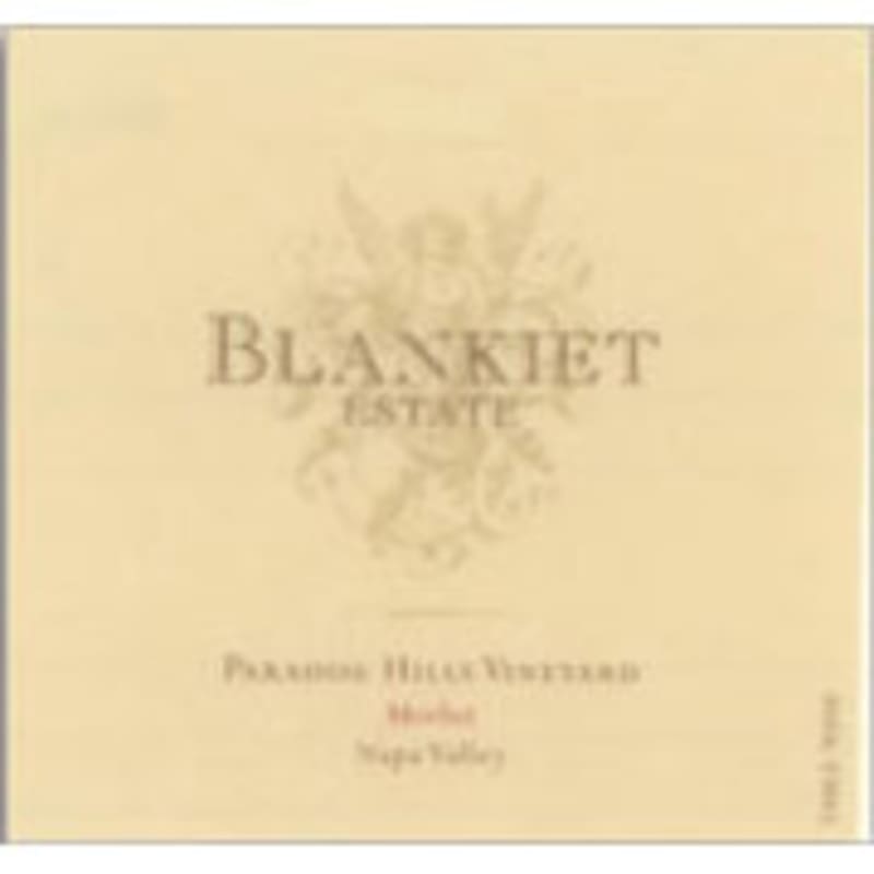 Blankiet Estate Paradise Hills Merlot 2001 Front Label