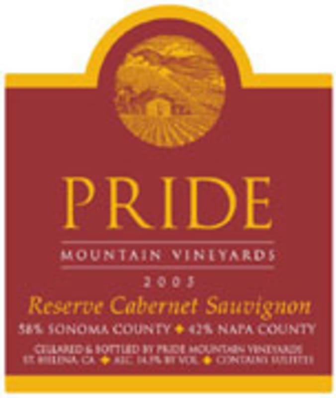 Pride Mountain Vineyards Reserve Cabernet Sauvignon (1.5 Liter Magnum) 2001 Front Label