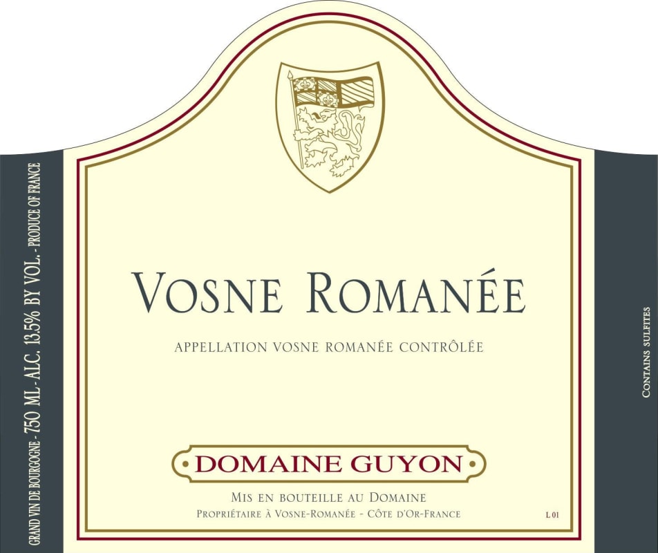 Domaine Antonin Guyon Vosne Romanee 2014 Front Label