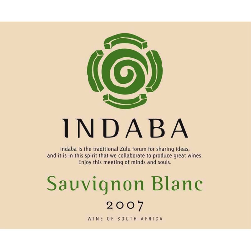 Indaba Sauvignon Blanc 2007 Front Label