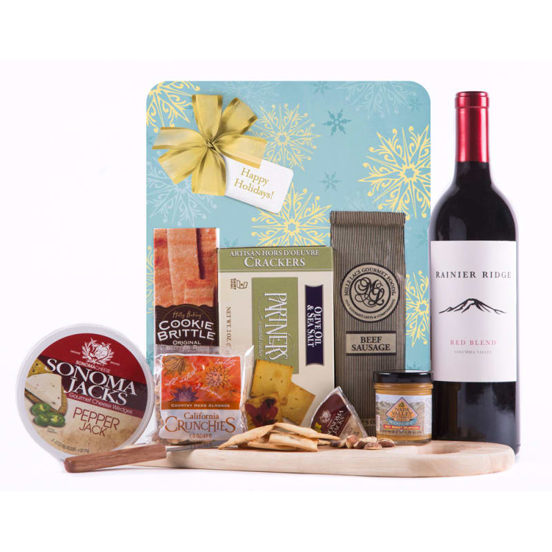 SnowflakeNB Gourmet Wine & Cheese Board Gift Set Gift Product Image