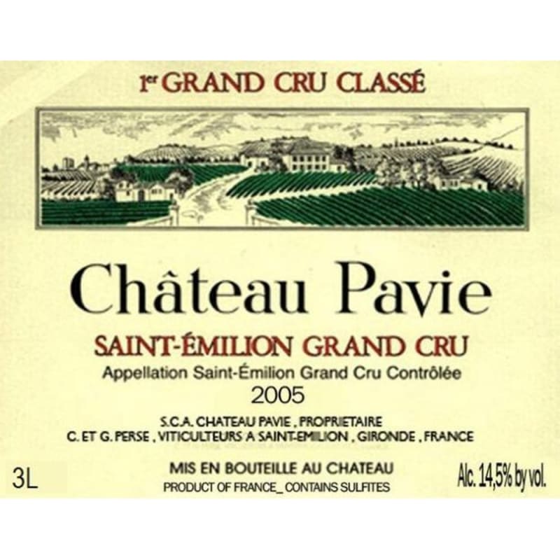 Chateau Pavie (1.5 Liter Magnum) 2005 Front Label