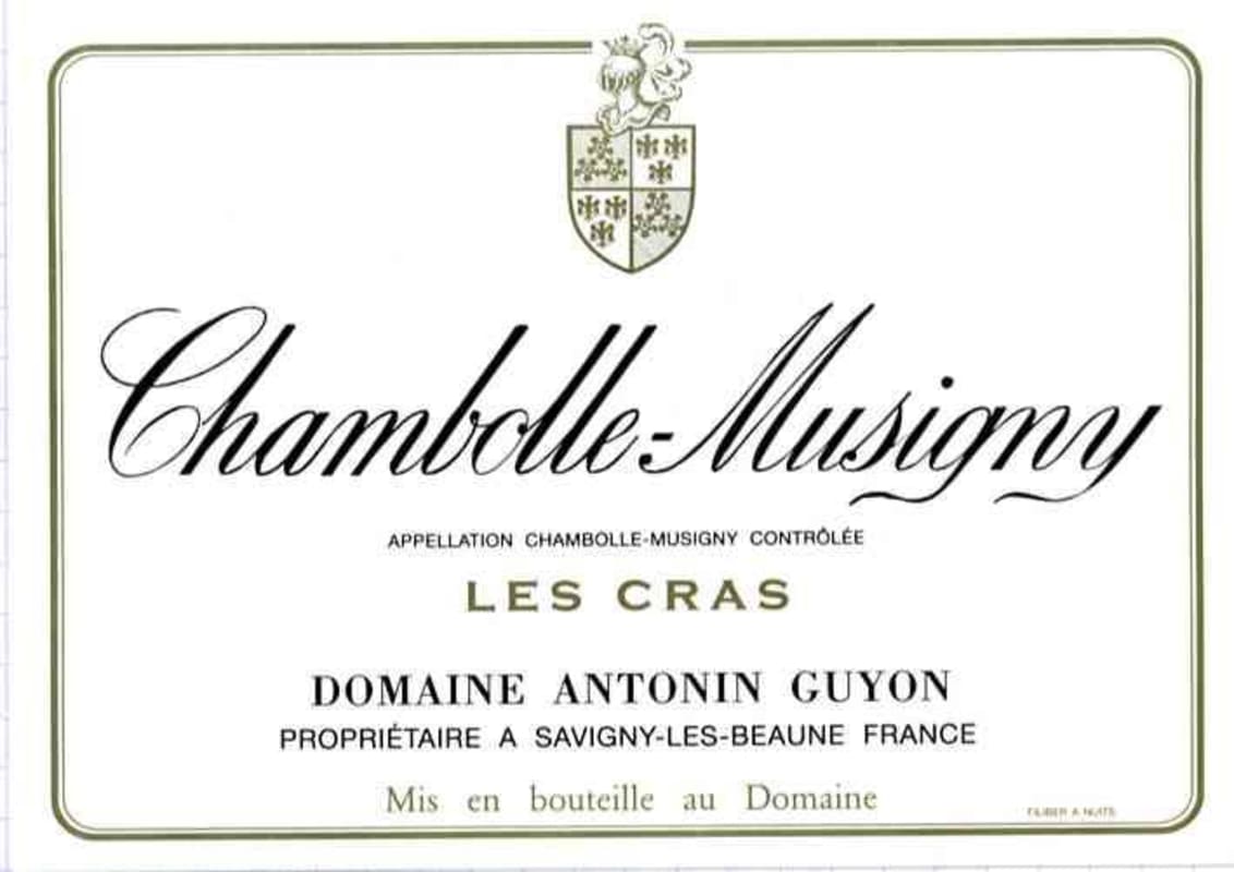 Domaine Antonin Guyon Chambolle Musigny Les Cras 2009 Front Label