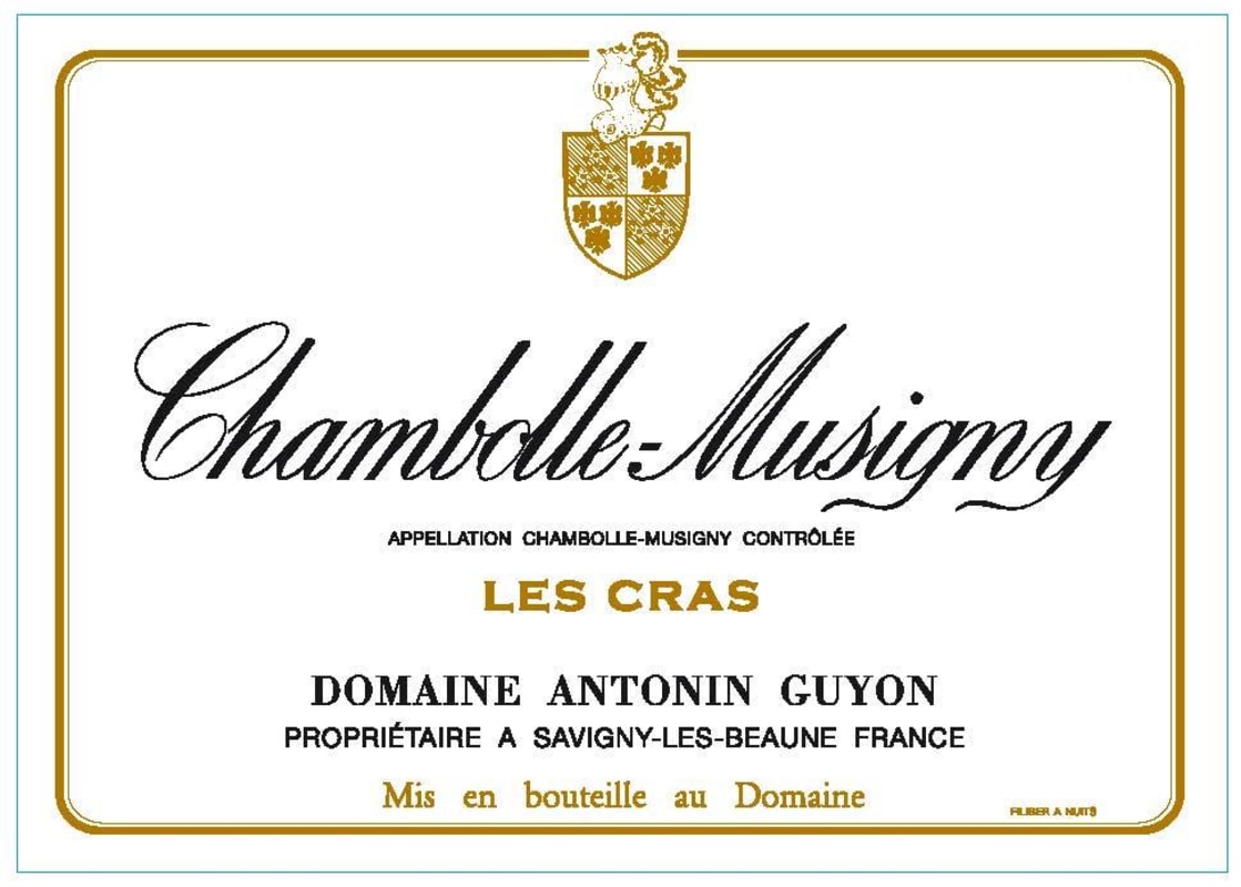 Domaine Antonin Guyon Chambolle Musigny Les Cras 2013 Front Label