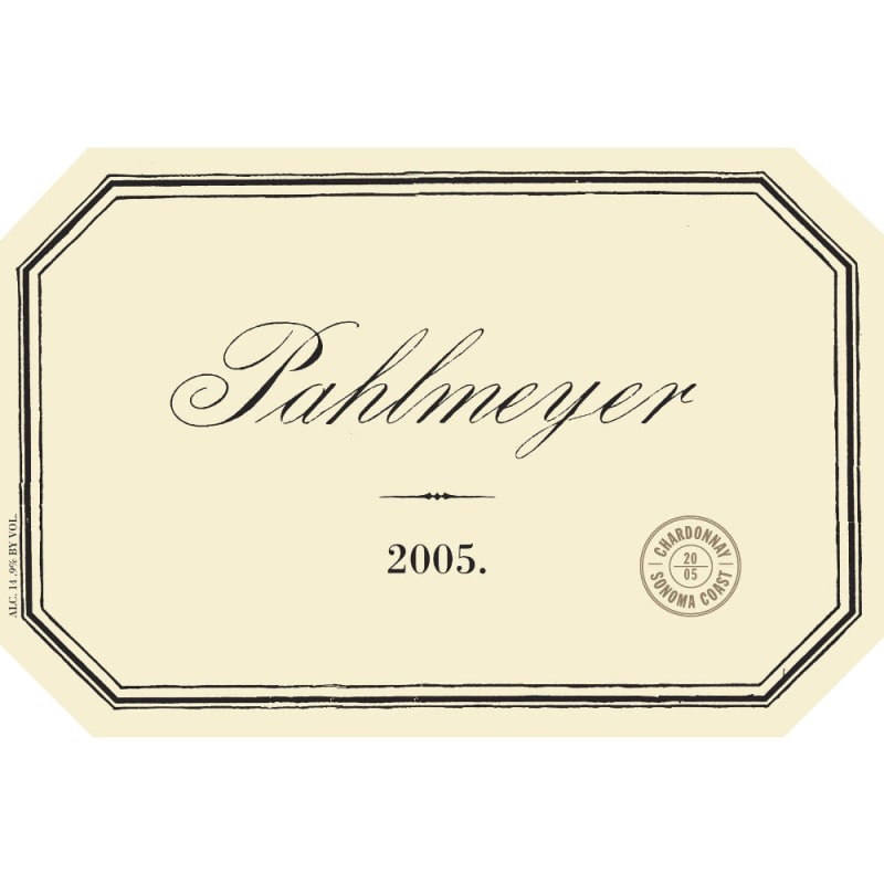 Pahlmeyer Sonoma Coast Chardonnay 2005 Front Label