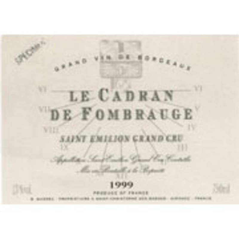 Cadran de Fombrauge Saint-emilion 1999 Front Label
