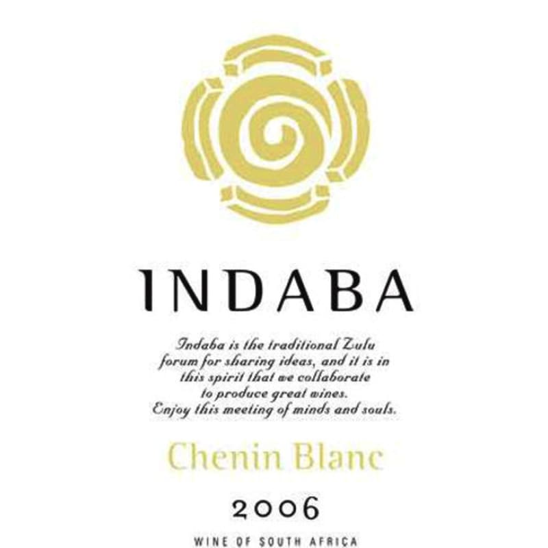 Indaba Chenin Blanc 2006 Front Label