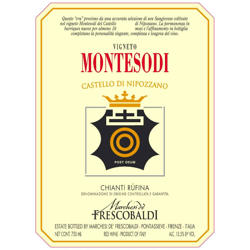 Frescobaldi Nipozzano Montesodi Chianti Rufina 2005 Front Label