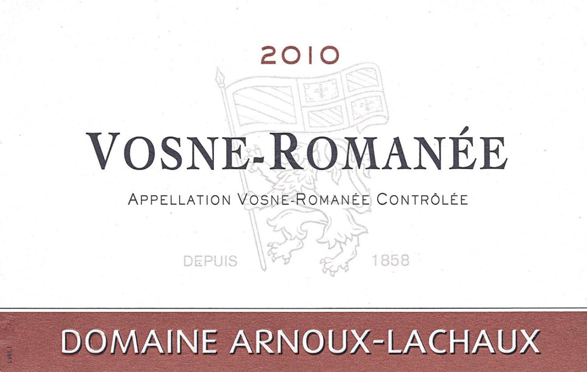 Domaine Arnoux-Lachaux Vosne-Romanee 2010 Front Label