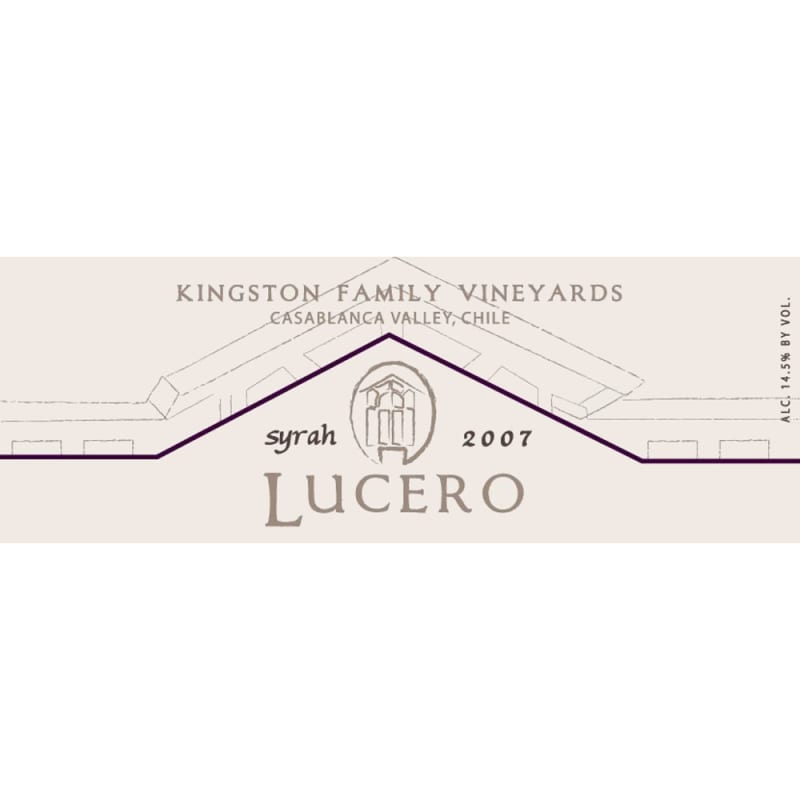 Kingston Family Vineyards Lucero Syrah 2007 Front Label
