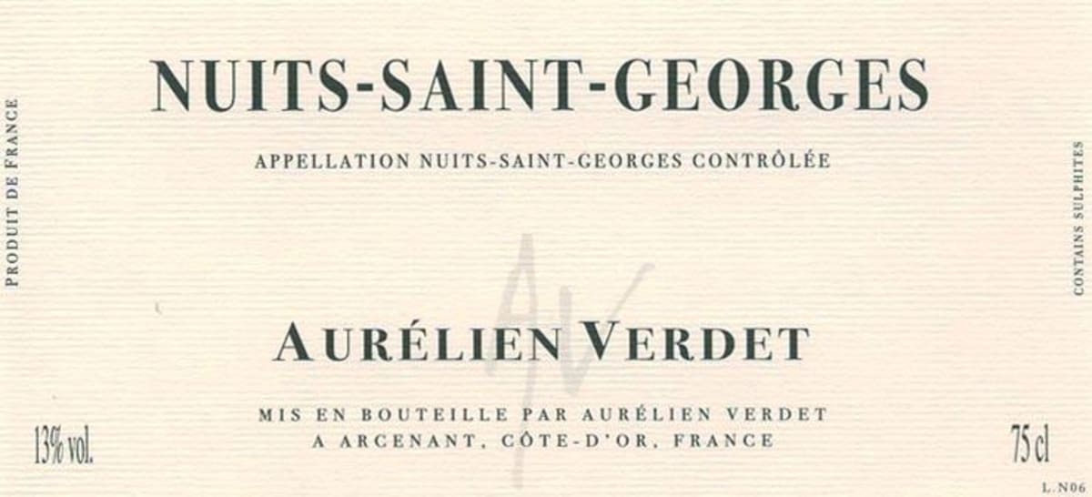 Aurelien Verdet Nuits-Saint-Georges 2008 Front Label