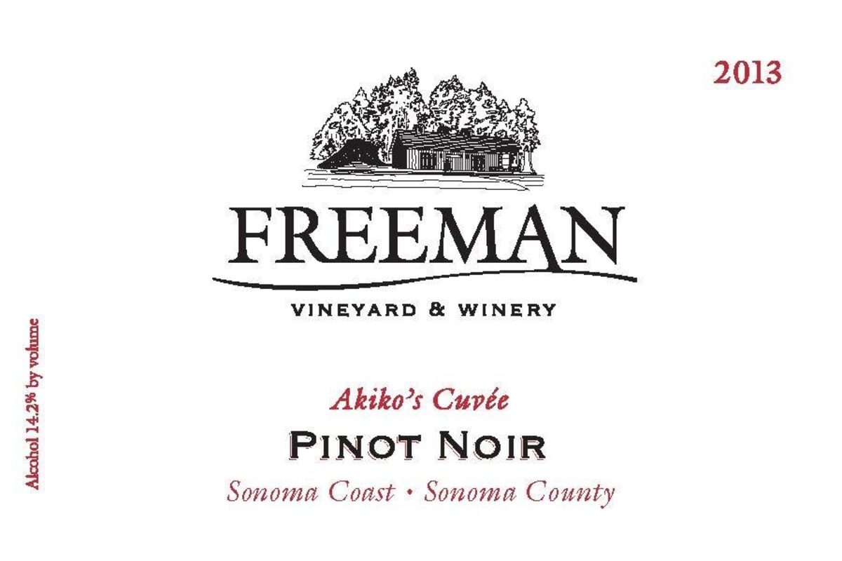 Freeman Akiko's Cuvee Pinot Noir 2013 Front Label
