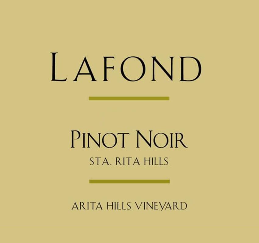 Lafond Arita Hills Vineyard Pinot Noir 2011 Front Label