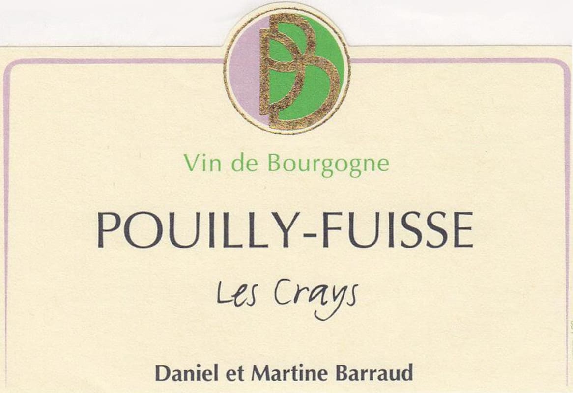 Daniel & Julien Barraud Pouilly-Fuisse Les Crays 2012 Front Label
