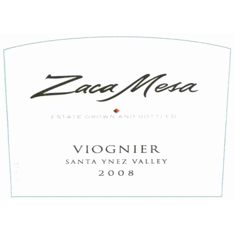 Zaca Mesa Viognier 2008 Front Label