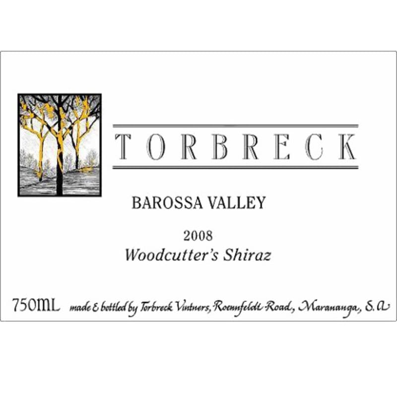 Torbreck Woodcutter's Shiraz 2008 Front Label