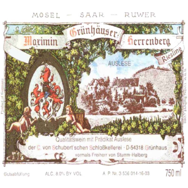 Maximin Grunhaus Herrenberg Riesling Auslese 2006 Front Label