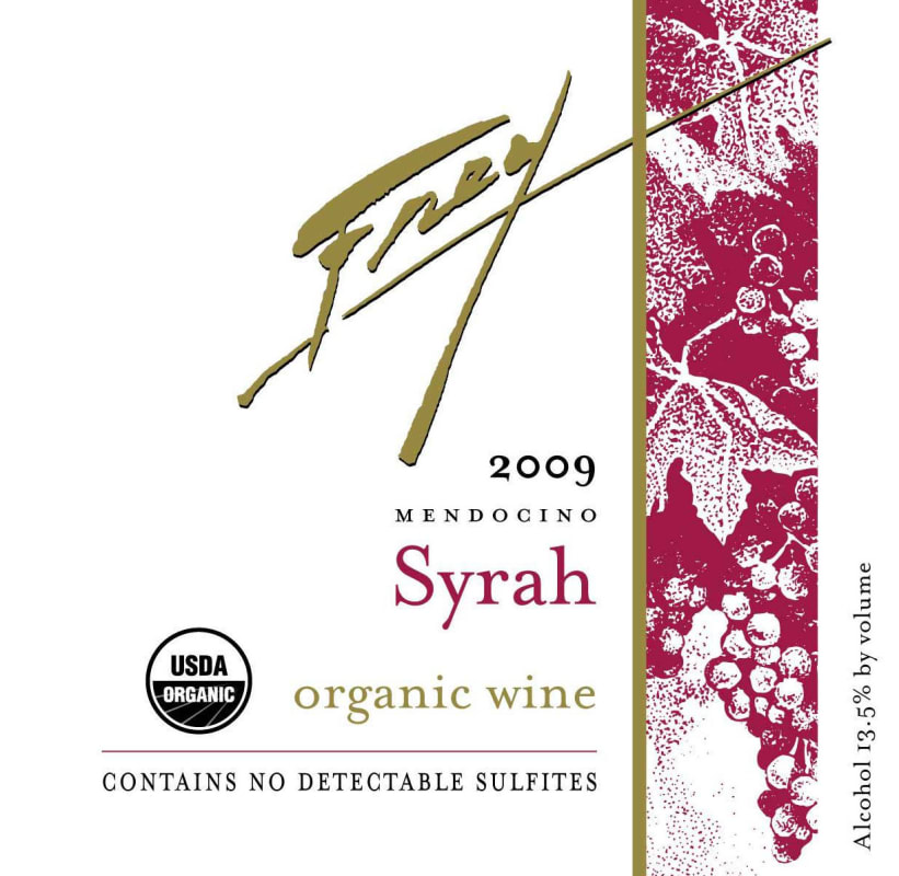 Frey Organic Syrah 2009 Front Label