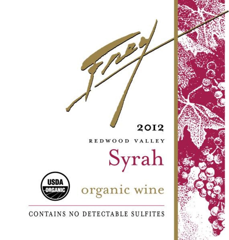 Frey Organic Syrah 2012 Front Label