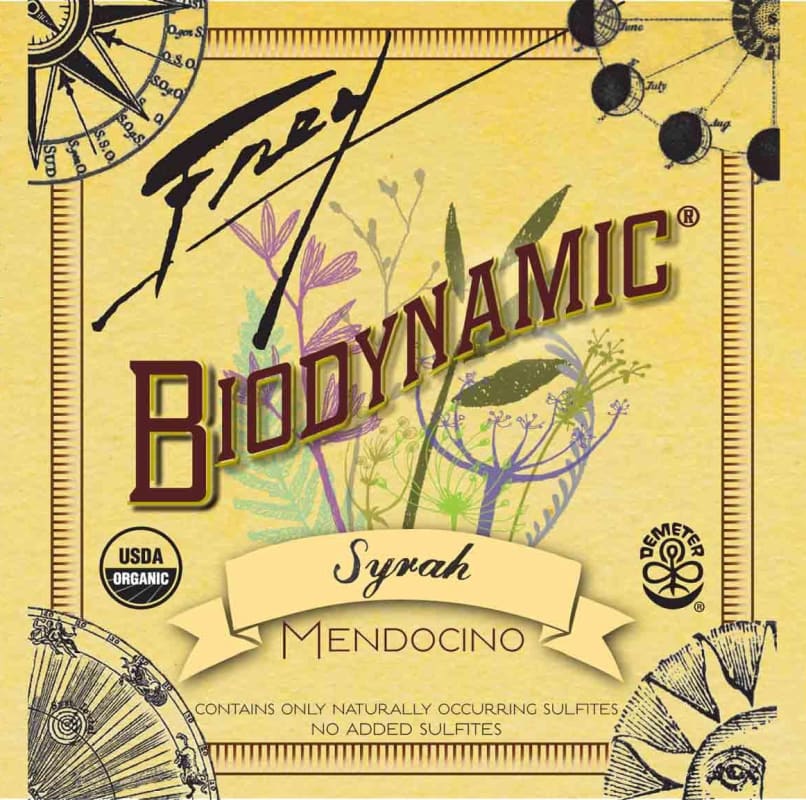 Frey Biodynamic Syrah 2014 Front Label