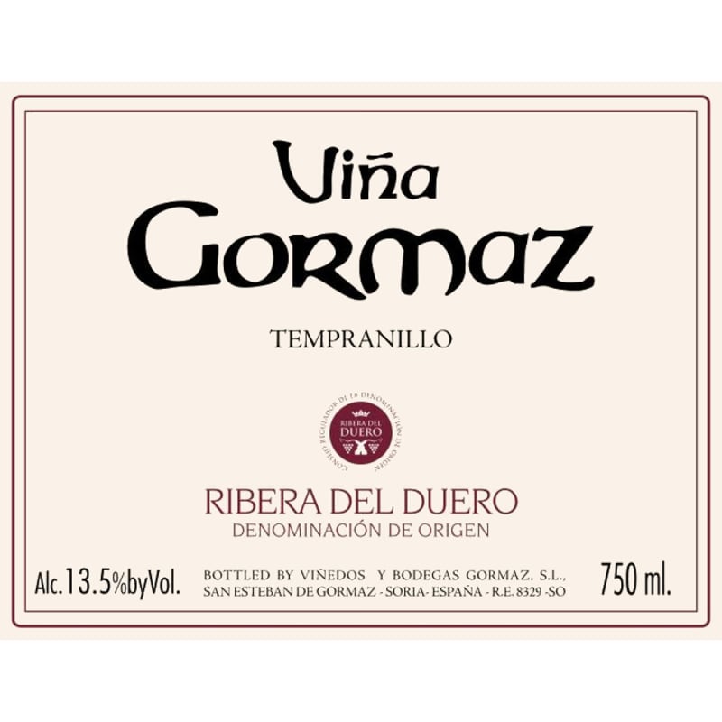 Vina Gormaz Tempranillo 2007 Front Label