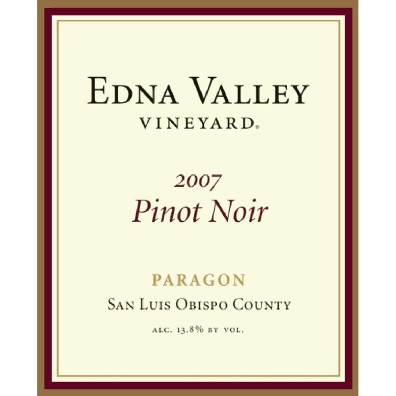 Edna Valley Vineyard Paragon Vineyard Pinot Noir 2007 Front Label