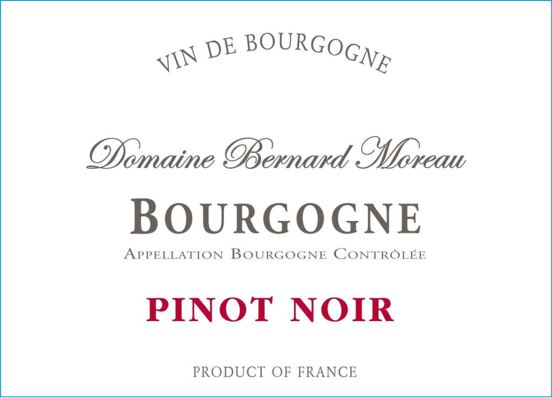 Domaine Bernard Moreau Bourgogne Pinot Noir 2014 Front Label