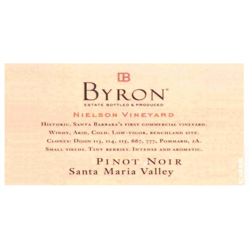 Byron Nielson Vineyard Pinot Noir 2007 Front Label