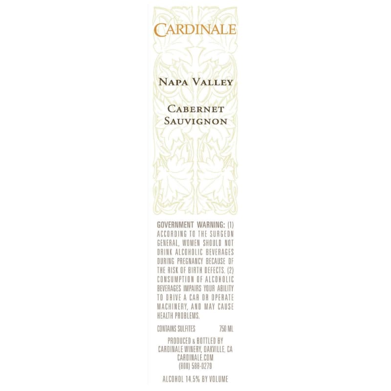 Cardinale Cabernet Sauvignon 2005 Front Label