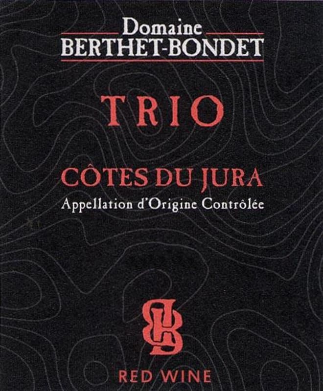 Berthet-Bondet Cotes du Jura Trio 2014 Front Label