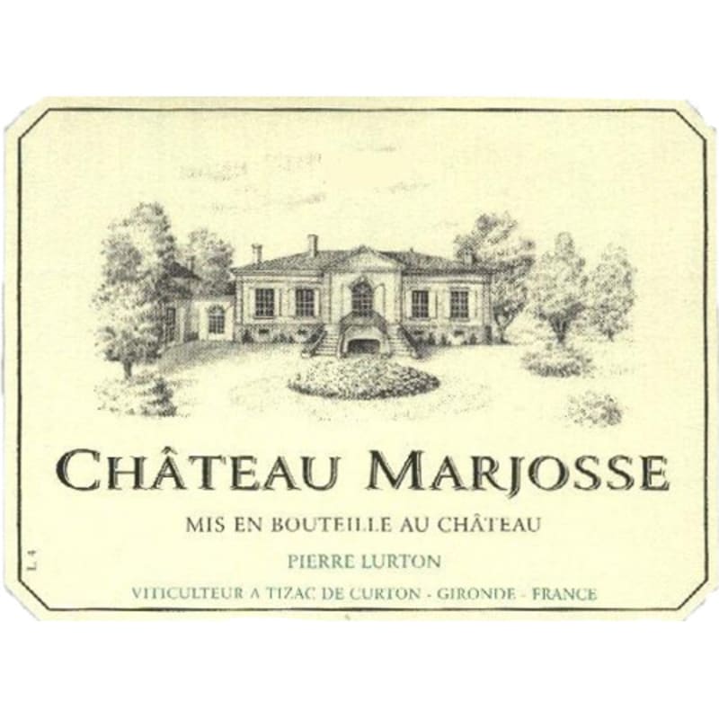 Chateau Marjosse Blanc 2004 Front Label