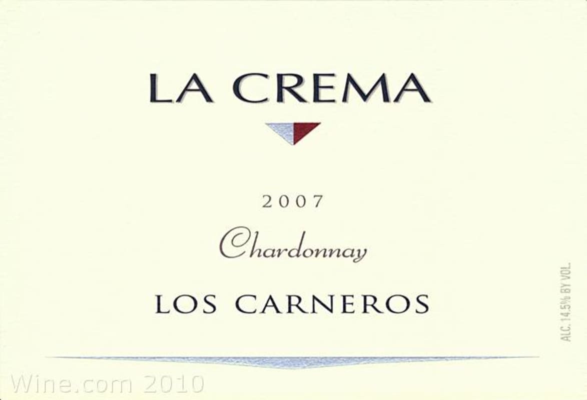 La Crema Los Carneros Chardonnay 2007 Front Label