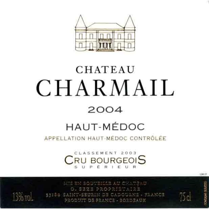 Chateau Charmail 2004 Front Label