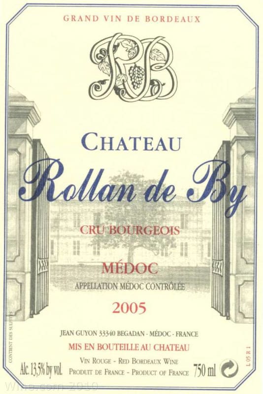 Chateau Rollan de By 2005 Front Label