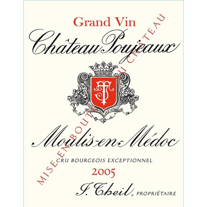 Chateau Poujeaux 2005 Front Label