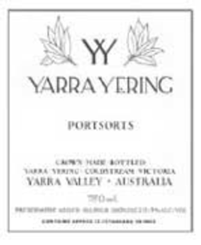 Yarra Yering Portsort 2000 Front Label