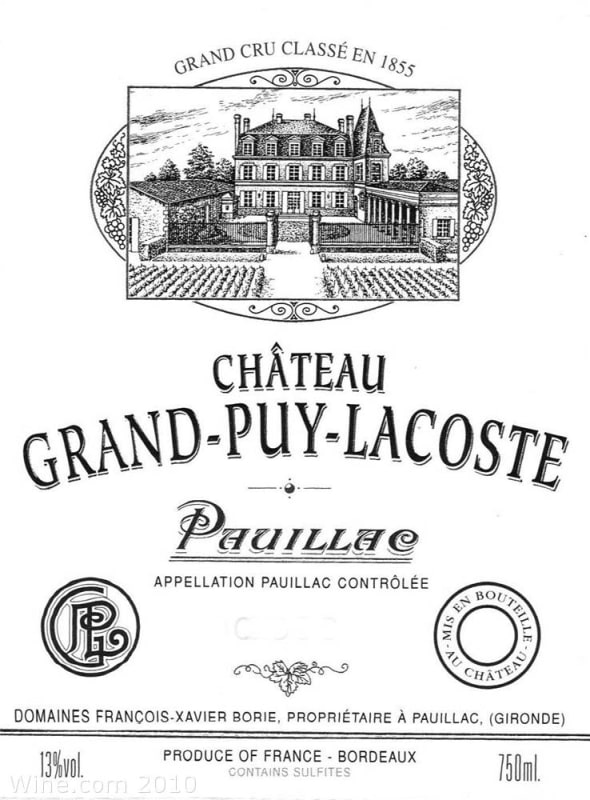 Chateau Grand-Puy-Lacoste 2004 Front Label