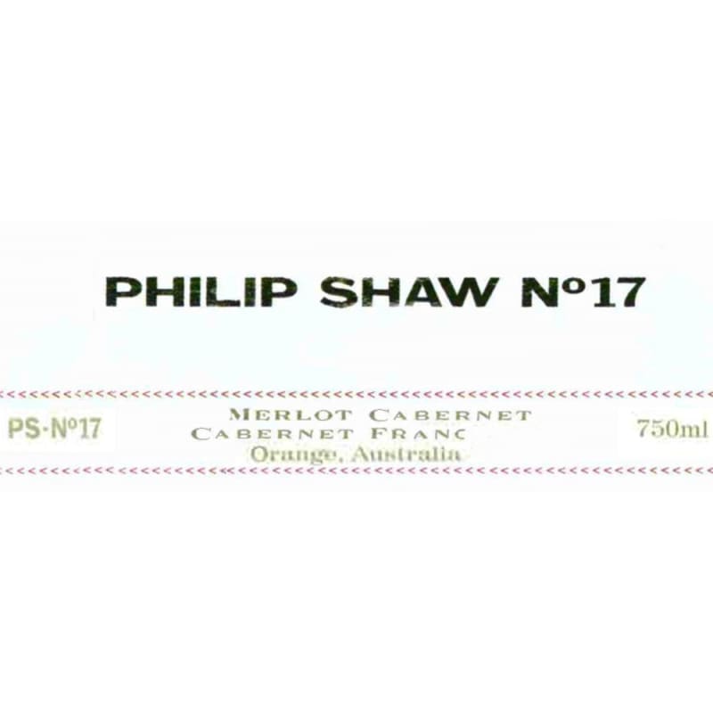 Philip Shaw No.17 2006 Merlot Blend 2006 Front Label