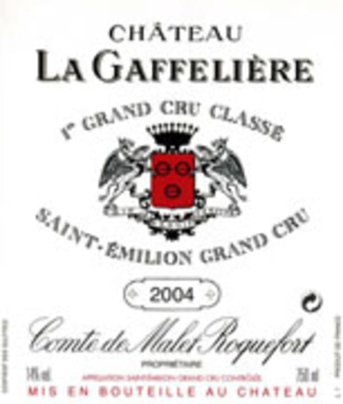 Chateau La Gaffeliere 2004 Front Label