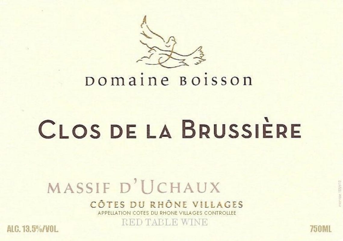 Domaine Boisson Clos de la Brussiere 2010 Front Label