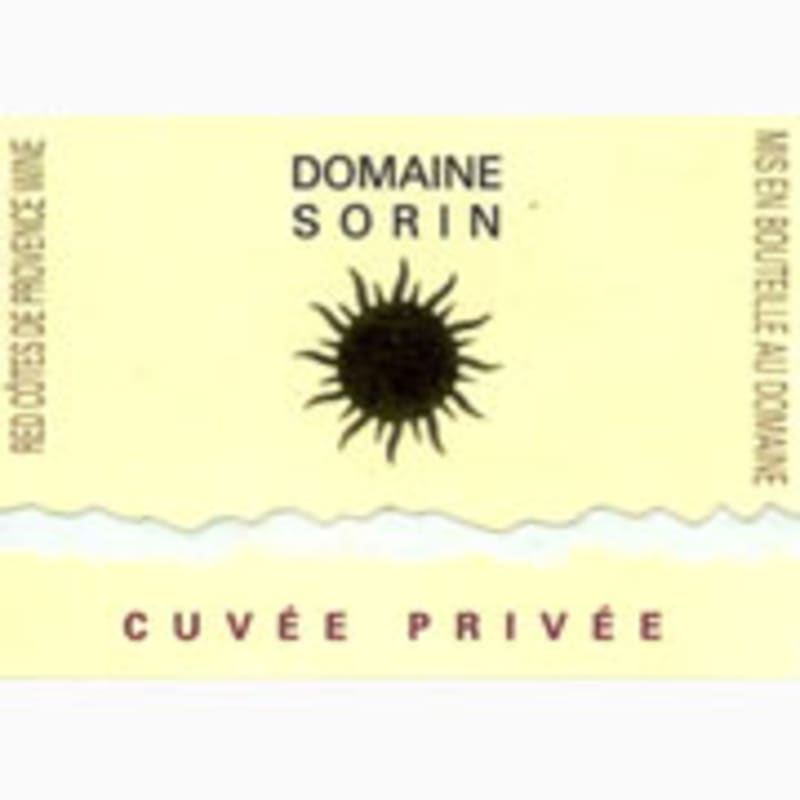 Domaine Sorin Cotes de Provence Cuvee Privee 2004 Front Label