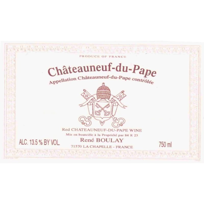 Rene Boulay Chateauneuf-du-Pape 2006 Front Label