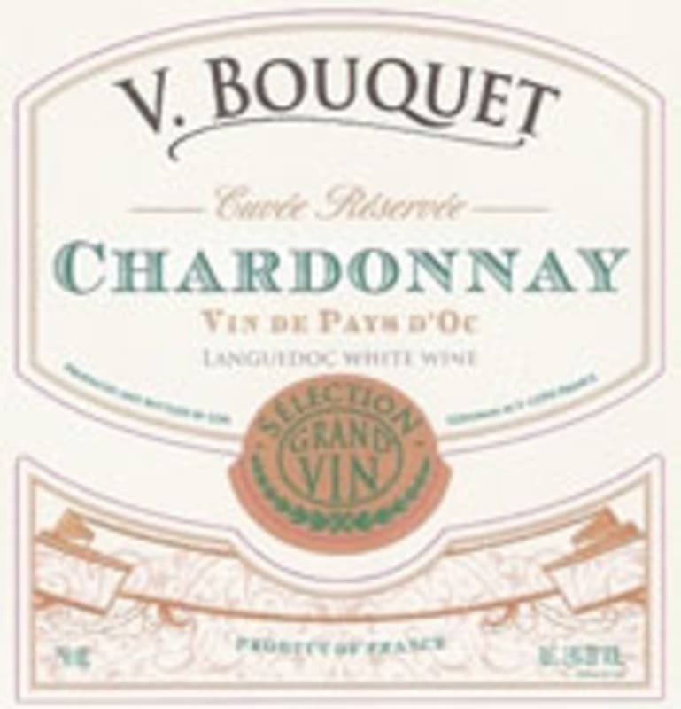 Vincent Bouquet Chardonnay Vin de Pays d'Oc 2008 Front Label